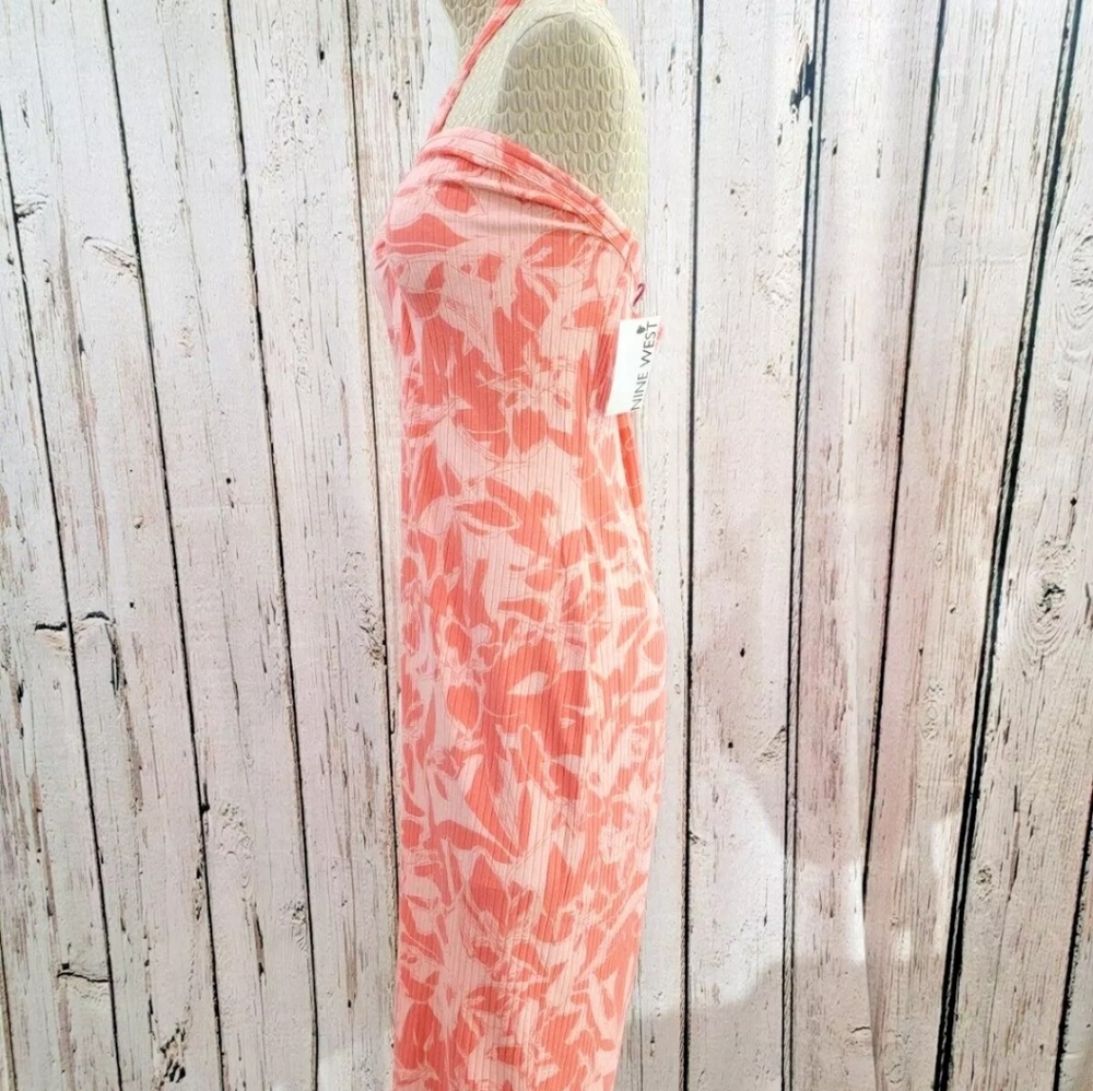 Nine West Women's XXL Pink Floral Halter Maxi Dress Beach Summer Mexico Vacation - Picture 7 of 13